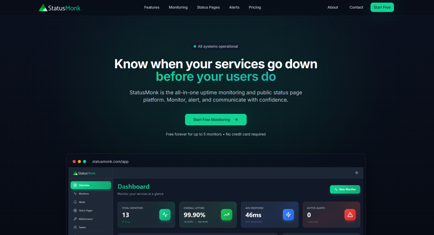 statusmonk.com image